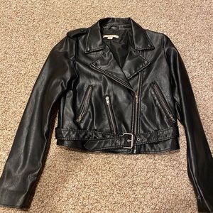 Black Faux Leather Jacket